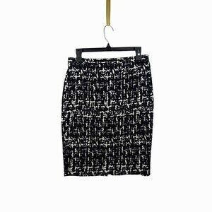 MICHAEL Michael Kors Women's Pencil Skirt Back Slit Zip Stretch Print Office 8